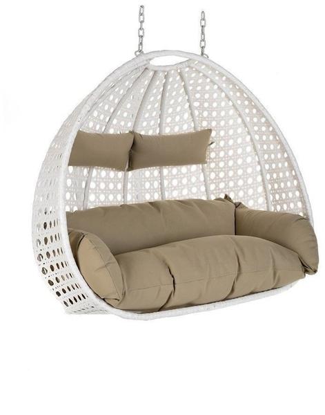 Home Deluxe Twin Rattan Hangesessel Ohne Gestell Weiss Test