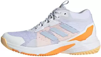Adidas Crazyflight 6 Mid Women cloud white/crystal sky/pure tangerine