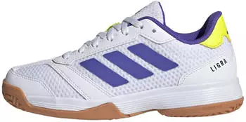 Adidas Ligra Indoor Kids cloud white/solar purple/solar lemon