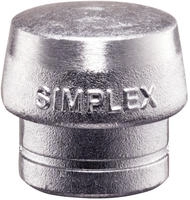 Schonhammerkopf SIMPLEX Kopf-&Oslash; 50mm Weichmetall silber hart HALDER