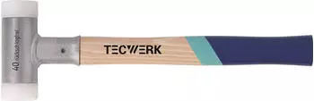 Tecwerk Schonhammer Hickory r&uuml;ckschlagfrei 355mm Kopf-&Oslash;35mm Nylon wei&szlig;