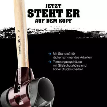Halder SIMPLEX Schonhammer Gummikomposition/Nylon &Oslash;60mm Hickorystiel 700mm (3028.261)