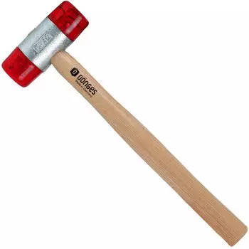 D&ouml;nges Kunststoffhammer r&uuml;ckschlagfrei &Oslash;40mm, Eschenstiel, rot (23-137040-0)