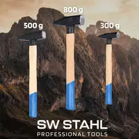 Sw-stahl 50930l Schlosshammer-set Mit Stielschutz 3-teilig I Werkzeughammer Aus