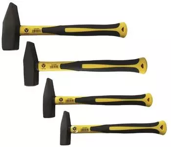 VaGo Schlosserhammer-Set Fiberglasstiel 300/500/800/1000g, 4-tlg. (233-903/905/908/910)