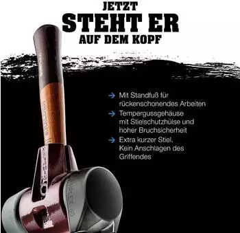 Halder Simplex Schonhammer Gummi/TPE-mid &Oslash;60mm mit Standfu&szlig;, extra kurzer Stiel (3023.262)