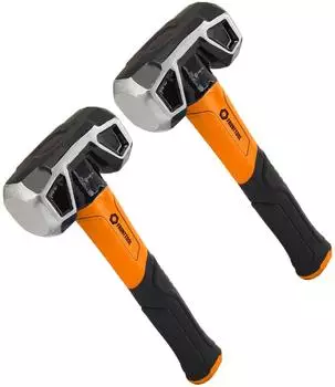 FRONTTOOL F&auml;ustel 2in1 Doppelkopf-Hammer Karbonstahl 1350g, 25cm (2 St&uuml;ck)