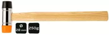 Neo Tools Weißblechhammer mit Holzgriff 250g, 28mm (11-621)