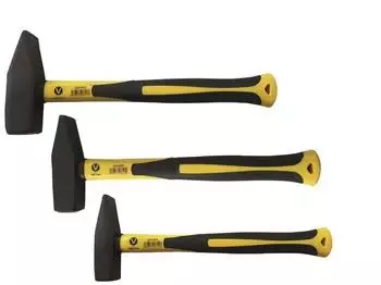 VaGo Schlosserhammer-Set 500/800/1000g Fiberglasstiel, 3-tlg. (233-905/908/910)