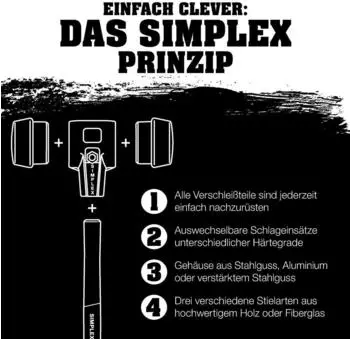 Halder SIMPLEX-Schonhammer Gehäuse verstärkter Stahlguss Ø60mm (3711.060)