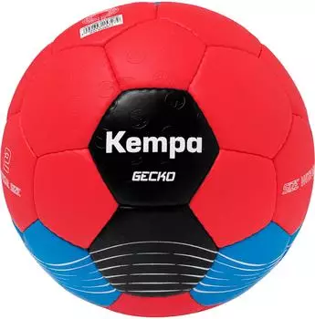 Kempa Unisex Jugend Gecko Spielball und Trainingsball-softes und griffiges Obermaterial-geeignet für das Spielen mit Harz, rot/kempablau
