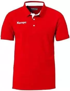Kempa Prime Poloshirt Rot Weiss
