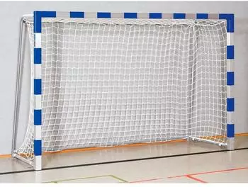 Sport-Thieme Hallenhandballtor 3 x 2 m in Bodenhülsen stehend mit festehenden Netzbügeln (verschraubte Eckverbindung)