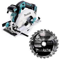 Makita DHS 680 Z Akku-Handkreissäge 18 V 165 mm + EFFICUT Kreissägeblatt - ohne Akku, ohne Ladegerät