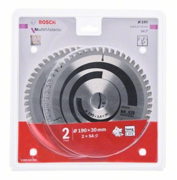 Bosch 2x Multi Material 190x30x2.4/1.8x54T