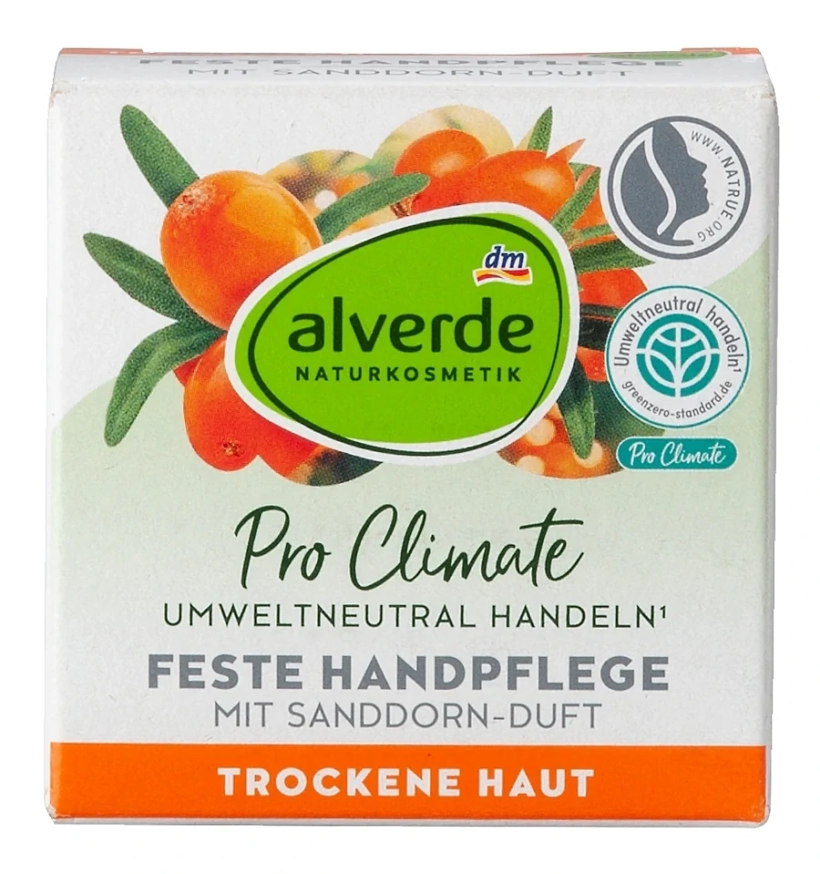 dm Alverde Naturkosmetik Feste Handpflege mit Sanddorn-Duft
