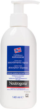 Neutrogena Fast Absorbing Hand Cream with Pump Dispenser (140 ml)