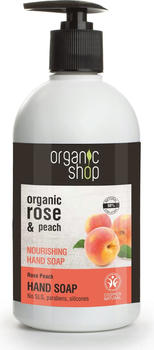 Organic Shop Nourishing Hand Soap Rose Peach (500ml)