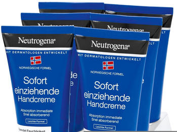 Neutrogena Norwegische Formel sofort einziehende Handcreme (6 x 75 ml)