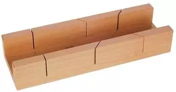 E.C. Emmerich Gehrungsschneidlade 300x62x37mm, Rotbuchenholz lackiert (225)