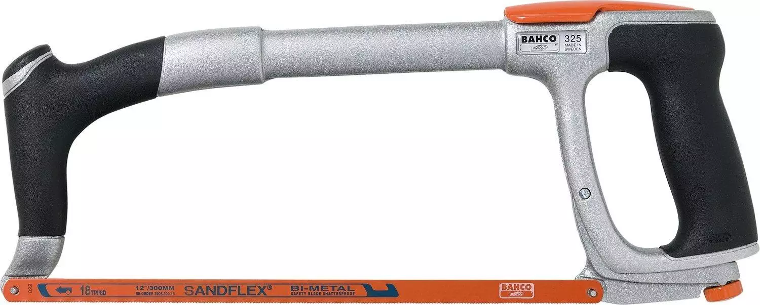 ALARM Metallsägebogen 300 Mm – Bügelsäge Inkl. Sägeblatt, Roter Spezialstahl, Robust & Leicht