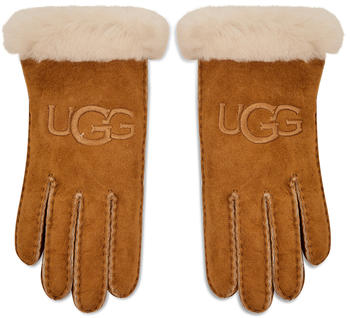 UGG Embroider Gloves Sheepskin chestnut