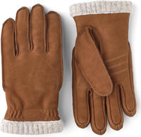 Hestra Lederhandschuhe (1-St) Fingerhandschuhe mit Futter braun 7 HS