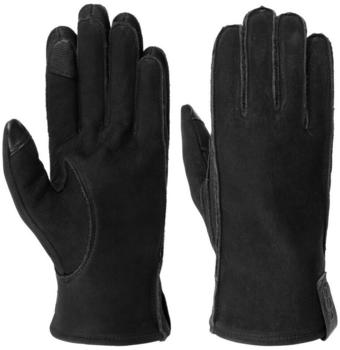 UGG Handschuhe aus Leder mit Muschel-Logo (21637) schwarz