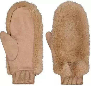 Barts Women's Fur Mitts Gloves light brown