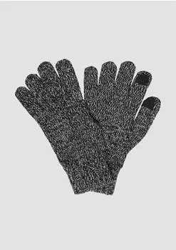 s.Oliver Baumwollhandschuhe aus Moulinéstrick mit Touchscreen Funktion schwarz 2157180.99X0.