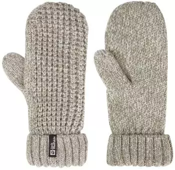 Jack Wolfskin Medley Knit Mitten Women Warme Strick-F&auml;ustlinge Damen beige (A65233_5940)
