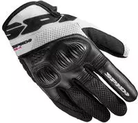 Spidi B86-011-M, Spidi Flash-R Evo Tex Damen Motorrad Handschuhe Schwarz Weiss...