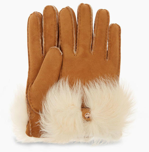 UGG Long Pile Bow Glove chestnut (17372)