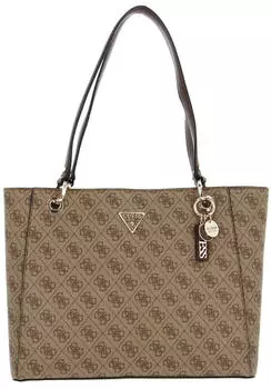 Guess Noelle Shopper (HWBG78-79250-LGW) latte logo-brown – Eleganz und Funktionalität vereint: Guess Noelle Shopper