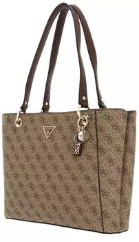 Guess Noelle Shopper (HWBG78-79250-LGW) latte logo-brown – Hochwertige Materialien für Langlebigkeit