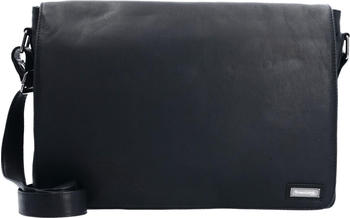 Greenland Nature Black Nappa Messenger Leder 38 (GRL-3002-20) black