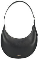 Furla Delizia Schultertasche Leder 21 cm schwarz