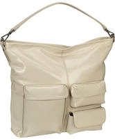 Ger&auml;umige Hobo-Bag aus Leder mit glossy Finish