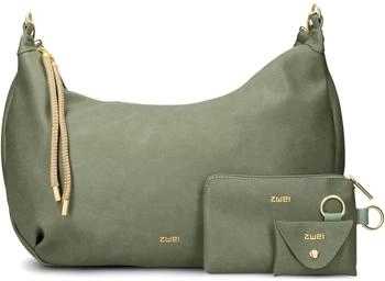 ZWEI Damen Shopper JANA J145 – Canvas Tote Bag Mit Laptopfach | 10 Liter | Weiches Kunstleder | Mit Umhängegurt