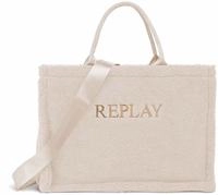 REPLAY Schultertasche Shopper Shoulder Bag Cream White creme - Wei&szlig;