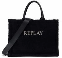 REPLAY Schultertasche Shopper Shoulder Bag Black schwarz - Schwarz