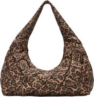 Gro&szlig;e Tasche aus Nylon mit Leo-Print
