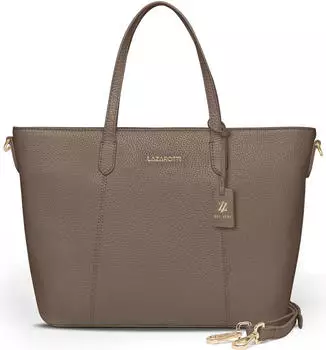 Lazarotti Bologna Leather Shopper (LZ03031-12) grey