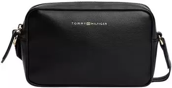Tommy Hilfiger Crossbody-Kameratasche mit Gurtband-Riemen (AW0AW17689) schwarz