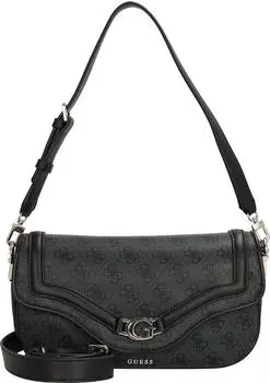 Guess Schultertasche Dea 4G-Logo schwarz