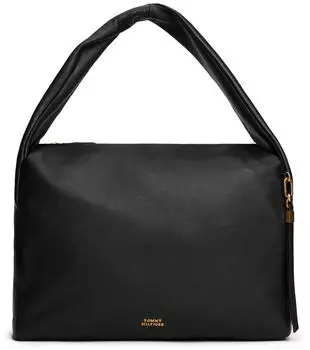 Tommy Hilfiger City Hobo-Tasche aus Leder (AW0AW18285) schwarz