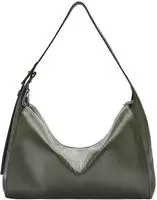Ger&auml;umige Hobo-Bag aus Leder mit Breaking-Effekt