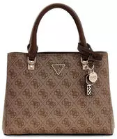 GUESS Damen Handtasche Noelle II Latte Logo/Brown