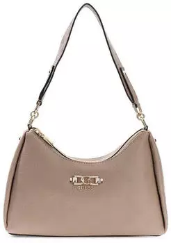 Guess Anise Double Zip dark taupe logo