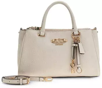 Guess Anise Triple Compartment Satchel Logo stone